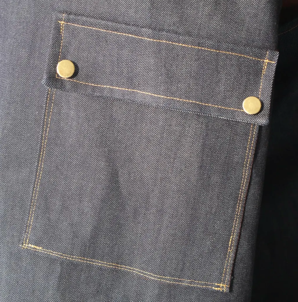 Plus Size Denim Chaps Featuring Ring Belt and Pockets