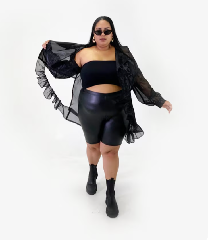 SMOOTH ORGANA SHEER TOP W/ RUFFLES- THE SOPH TOP