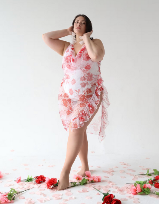 PLUS SIZE WOMENS MESH LINGERIE TOP- THE LOVERS TOP