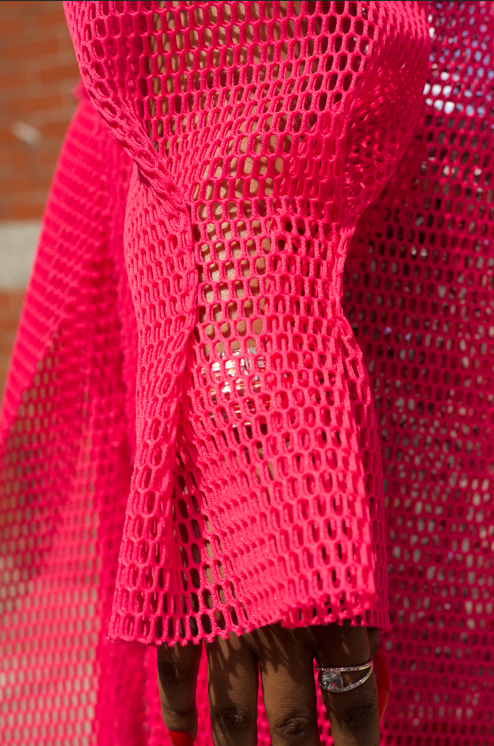 PLUS SIZE WOMENS PINK FISH NET SPRING SUMMER JACKET- THE KERNESHA JACKET