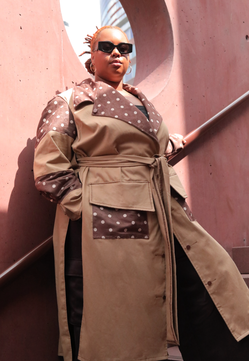 POLK MY DOT TRENCH COAT